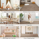 Baby Play Mat for Floor Tummy Time Mat Nursery Rug Muscle Mat Area Rug Playroom Rug Tatami Mat 13'1"x6'7" Memory Foam 1.3" Thick Crawling Mat For Babies,Toddlers, Infants, Kids,Floor Mat(Brown) by TinyTreasures Baby Boutique