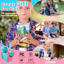 Vvinca Rechargeable Walkie Talkies for Kids, Long Range 22 Channels 2 Way Kids Walkie Talkie with Flashlight for Camping Hiking Indoor Outdoor Toy 3 4 5 6-12 Boy Girl Christmas Birthday Gifts 2 Packs by TinyTreasures Baby Boutique