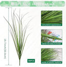 36Pcs Artificial Grass Plants, Faux Shrubs Wheat Grass, Fake Tall Grass Plants for Outdoor Decor, Greenery Stems Weed for Room Indoor Home Decor（Green Red Tail by GreenHaven Gardens