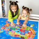 Jumbo Floor Puzzle for Kids,USA Map Puzzle Jigsaw Geography Puzzles,70 Piece US Map 50 States with Capitals,United States Puzzle for Ages 3-5,Preschool Learning Toys Gift for 4-8 Years Old by TinyTreasures Baby Boutique