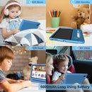 Kids Tablet 8GB+64GB, 10 Inch Android 14 Tablet for Kids 6000mAh with Case, WiFi 6, Bth 5.2, Dual Camera, GPS Pre-Installed Parental Controls, Kids Space & Family Link Great Gift for Toddler Children by TinyTreasures Baby Boutique