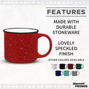DISCOUNT PROMOS Ceramic Campfire Coffee Mugs 13 oz. Set of 10, Bulk Pack - Perfect for Tea, Espresso, Cappuccino, Hot Cocoa - Red by TinyTreasures Baby Boutique