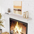 Floating Shelves 55 Inch Long, 55"W x 9"D Wall Shelf Invisible Bracket, 9 Inch Deep Floating Shelf for Wall, Rustic Wooden Shelves for Living Room, Kitchem, Bedroom, Brich Color, Set of 1 by CozyNest Decor