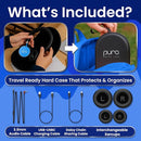 Puro Sound Labs BT2200 Plus Kids Bluetooth Headphones – Volume-Limiting 85dB, Studio-Grade Audio, Over-Ear & Comfy Design, 20-Hour Battery Life, Easy to Connect Wireless Headphones for Kids, Blue by TinyTreasures Baby Boutique