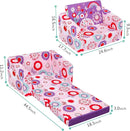 MallBest Kids Sofas Children's Sofa Bed Baby's Upholstered Couch Sleepover Chair Flipout Open Recliner(Pink/Flowers) by TinyTreasures Baby Boutique