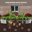 Raised Garden Bed, 8x4x1ft Galvanized Outdoor Planter Beds with Safety Edging and Gloves, Oval Metal Planter Box for Gardening Vegetables Flowers Herb by GreenHaven Gardens