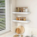 RICHFOCUS 24Inch Floating Shelves for Wall 2 Pack Shelves for Bedroom|Kitchen|Bathroom Wall Mounted Rustic Wood Floating Shelf with Invisible Brackets for Books|Storage|Decor, White by CozyNest Decor