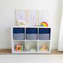 NaturalCozy 13 Inch Cube Storage Bins Cotton Rope Woven Baskets for Organizing 3-Pack | 13 x 13 Storage Cubes | Fabric Square Storage Baskets for Shelves Organizer, Kids Toy Bins, Closet Baby Nursery by TinyTreasures Baby Boutique