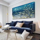 amatop Extra Large Wall Art Floral Tree Canvas Print for Living Room Bedroom Office– Oversized Plum Blossom Lake Landscape Picture Modern Blue Teal Nature Artwork Decor 58x29 Inch by CozyNest Decor