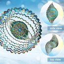 Wind Spinners Peacock Mandala Wind Spinner 3D Hanging Wind Sculpture Creates Mesmerizing Holographic Effect, Outdoor Garden Decor Kinetic Yard Art Decoration, Fun Mandala Gifts for Women Men by GreenHaven Gardens