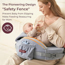 Momcozy CozyPro Nursing Pillow for Breastfeeding - All Around Ergonomic Comfort & Support - Pioneering Safety Fence - Plus Size Wider Feeding Pillow with Lumbar Support for Easier & Healthier Nursing by TinyTreasures Baby Boutique