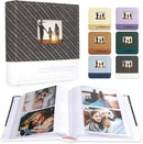 RECUTMS Photo Album 4x6 200 Photos with Writing Space, Photo Album with Memo, Leather Cover with Front Window, 200 Photos 4x6 Picture Album Book for Wedding Family Baby Travel Graduation (Black) by TinyTreasures Baby Boutique