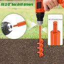 Auger Drill Bit for Planting 4 x 24'', Threaded Garden Auger Post Hole Digger, Spiral Drill Earth Dirt Soil Augers for Bulb, Tulip, Tree, Fence Post and Umbrella Holes, Fits in 3/8” Drill Chuck by GreenHaven Gardens