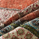 NEWLAKE Cotton Bedspread Quilt Sets - Reversible Patchwork Coverlet Set, Red Striped Jacquard Pattern, Oversized King Size by CozyNest Decor