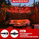 JMEXSUSS 250 LED Red String Lights, 91.5ft Expandable, Waterproof, 8 Modes, Indoor/Outdoor, Christmas Tree, Patio, Bedroom, Party, Holiday Decorations by GreenHaven Gardens