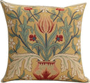 Charlotte Home Furnishings Throw Pillow Covers, Decorative Boho Pillow Covers for Couch, Living Room, Red Tulip Square Cushion Cases 18x18 in, European Cotton Jacquard Woven for Cozy Bedroom Decor by CozyNest Decor