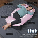 MOON PARK Pregnancy Pillows for Sleeping - U Shaped Full Body Maternity Pillow with Removable Cover - Support for Back, Legs, Belly, HIPS - 57 Inch - Purple - Cooling Cover by TinyTreasures Baby Boutique