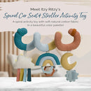 Itzy Ritzy Spiral Car Seat & Stroller Activity Toy - Stroller & Car Seat Toys for Ages 0 Months and Up - Hanging Toys Include Clinking Rings, Mirror and Textured Ribbons (Rainbow) by TinyTreasures Baby Boutique