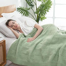 Amélie Home Chenille Knit Throw Blanket for Couch, Checkered Texture Decorative Soft Blanket for Sofa, Bed & Living Room, 60"x80", Sage Green by CozyNest Decor