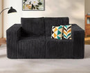 Modular Sectional Sofa 2 Seater Loveseat Modular Couch with Deep Seat Memory Foam Cloud Chair with Pillows Oversized Sectional Sofa for Living Room Bedroom (Strip Grey, Loveseat) by CozyNest Decor