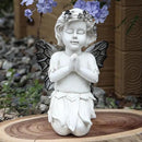 Leekung Angel Statues for Garden Decor - with Solar Powered Light Angel Garden Statues Outdoor Garden Sculptures & Statues Angels Figurines Memorial Praying Sculpture for Patio Lawn Yard Porch Gifts by GreenHaven Gardens