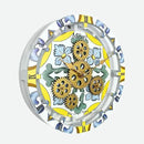 The Gears Clock Wall Clock Italy Collection with Moving Gears (Minori, 10 inch Round) by CozyNest Decor