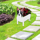White French Bulldog Dog Planter Plant Pots,Cute Garden Dog Flower Planter,Dog Planters Birthday Gifts for Women,Office,Indoor/Outdoor Decor（9.45 * 6.3 * 13.35in） by GreenHaven Gardens