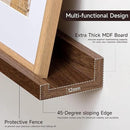 Picture Ledge Shelf for Wall, Floating Shelves Set of 4, 48 Inch Long Nursery Book Shelves for Toys Storage, Kids Bookshelf Wall Mounted for Books Photo Frames, Walnut by CozyNest Decor