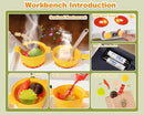 Kids Kitchen Food PlaySet - Simulated Seafood Fast Food Restaurant Toy with Cash Register, Includes Color-Changing Food Sound and Light Effects, Suitable Birthday Gift for Boys and Girls Aged 3-5 by TinyTreasures Baby Boutique