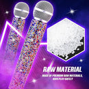 Sanwuta Fake Microphone Prop Sparkly Bling Rhinestones Plastic Play Microphone Pretend Glitter Bedazzled Mic for Cosplay Party Costume(Colorful) by TinyTreasures Baby Boutique