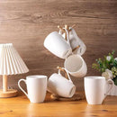GBHOME 16oz Coffee Mugs Set of 6, Large Ceramic Coffee Mugs for Man, Woman, Dad, Mom, Modern Coffee Mugs Set with handle for Tea/Latte/Cappuccino/Milk/Cocoa. Dishwasher&Microwave Safe,White by CozyNest Decor