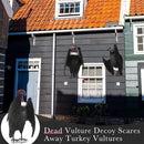 Tenceur 1 Piece Faux Vulture Effigy 18'' Large Fake Vulture Decoys Simulated Full Feathered Realistic Bird Black Hanging Faux Bird Scarecrow for Yard Roofs Trees Garden by GreenHaven Gardens