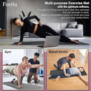 Extra Thick Exercise Yoga Mat with Strap - 2/5 Inch (10MM), Non-Slip Workout Mat for Yoga, Pilates, and Floor Exercises by TinyTreasures Baby Boutique