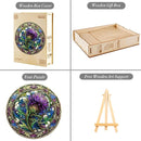 KAAYEE Wooden Jigsaw Puzzles-3D Visual Effect Scotch Thistle Wooden Puzzle Adult Unique Shape Wooden Puzzle Wooden Jigsaw Puzzle for Adult,Puzzle for Adults,Family Puzzles (M-11.4 * 11.4in-200pcs) by TinyTreasures Baby Boutique