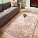 AMTOVO Faux Fur Sheepskin Rug for Living Room, 4 x 6 ft Pink Fluffy Area Rug for Bedroom, Playroom, Luxury Room Decor, Rectangle by CozyNest Decor
