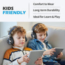 AILIHEN C8 Headphones Wired, On-Ear Kids Headphones with Microphone and Volume Control Foldable Corded Stereo 3.5mm Headset for School Teens Smartphones Chromebook Laptop Tablets Travel (Black Blue) by TinyTreasures Baby Boutique