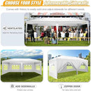 HOTEEL 10x20 Pop up Canopy with Sidewalls, One Push Outdoor Tents for Parties Waterproof Canopy Tent with Reinforce Rod, Easy Setup Event Tent with Sandbag for Backyard, Camping, Wedding, White by GreenHaven Gardens