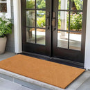 Barnyard Designs Natural Coco Coir Heavy Duty Backing Doormat - Large Cute Non-Slip Front Door Welcome Mat for Outside Entrance or Porch Entry, Brown (36x72, Plain Brown) by CozyNest Decor