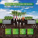GARDMAX 8x4x1FT Galvanized Raised Garden Bed Kit, Metal Planter Boxes Outdoor with Easy Assembly, Large Garden Bed for Vegetables, Fruits, Flower, Herbs Rectangle Silver by CozyNest Decor