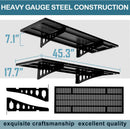 New 2 Pack Garage Wall Shelving, Heavy Duty 1.5' x 3.8' Wall Mount Storage Shelf with Hooks, Garage Storage Rack Floating Shelves, Holds 250 lbs Each by GreenHaven Gardens