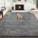 6x9 Area Rug for Living Room: Fluffy Shag Soft Washable Rugs Large Fuzzy Plush Indoor Carpet for Bedroom Nursery Playroom Kids Girls Boys Room (Dark Grey, 6'x9') by TinyTreasures Baby Boutique