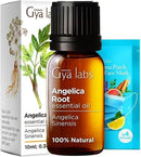 Gya Labs Angelica Root Essential Oil for Diffuser - 0.34 Fl Oz - 100% Pure Natural Angelica Oil for Skin, Hair, Massage & Candle Making Scent by CozyNest Decor