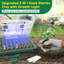 Seed Starter Tray with Grow Light,3 Pack 120 Cells Seedling Tray with Humidity Dome/Indoor Grow Kit for Deep-Rooted Seedlings,Adjustable/Timed Light Plant Starter Set by GreenHaven Gardens