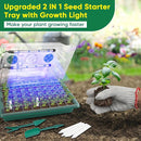 BlumWay Seed Starter Tray with Grow Light,4 Pack 160 Cells Seedling Tray with Humidity Dome/Indoor Grow Kit for Deep-Rooted Seedlings,Adjustable/Timed Light Plant Starter Set