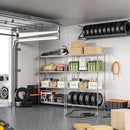 IZEUK 1400 LBS Garage Chrome Shelving Wide Storage Shelves 4 Tier Adjustable Heavy Duty Metal Wire Rack Standing Shelf Unit for Kitchen Office College Dorm Garage Warehouse 15.8" x 45.8"x 59.4" by CozyNest Decor