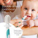 Cherish Baby Care Baby Toothbrush & Toddler Toothbrush Set (0-2 Years) - BPA-Free & Safety-Tested, 2023 Award Winner, Food-Grade Silicone (Teal) by TinyTreasures Baby Boutique