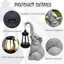 Elephant Solar Garden Statues,Resin Elephant Figurine Decorations with Solar Lights Lantern, Outdoor Elephant Decor Art for Lawn,Yard, Unique Housewarming Gift for Garden Home, VY-0617 by GreenHaven Gardens