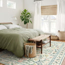 Wonnitar Large Washable 8x10 Rug, Boho Living Room Rug 8 x 10, Soft Floral Carpet for Bedroom Non Slip, Indoor Soft Beige Carpets for Dining Room Apartment Office by TinyTreasures Baby Boutique