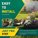 Corrugated Metal Garden Edging, 8"×20Ft Durable Landscape Border for Garden, Lawn, Flower Beds and Paver Edging (Black) by GreenHaven Gardens