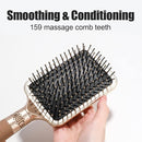 NVTED Hair Brush Set with Detangling Nylon Pins Massage Paddle Brush Cushion Hair Combs Hair Dryer Brush for Women Men Kids Girls (GOLD) by TinyTreasures Baby Boutique
